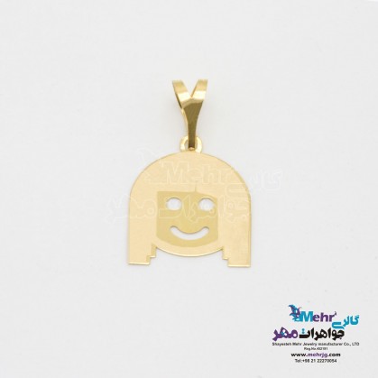 Gold pendant - child design-MM1955.